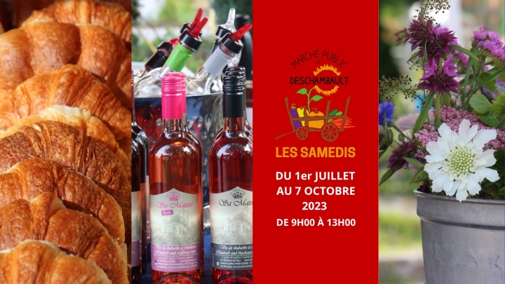 Retour du Marché Public Deschambault ce samedi!