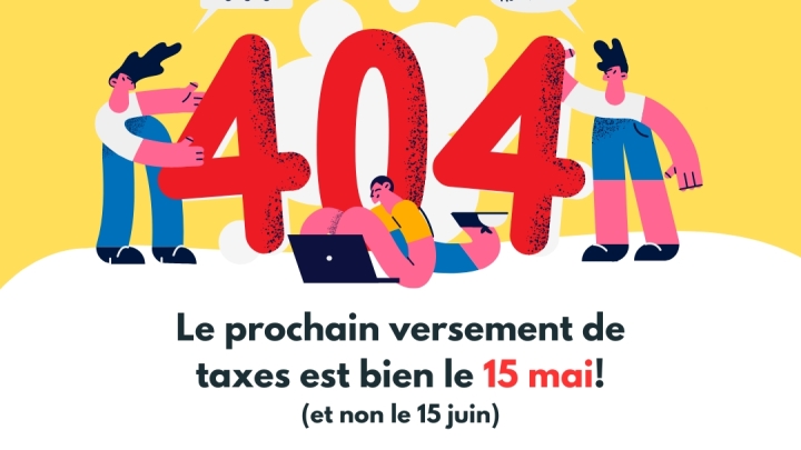 Erratum paiement de taxe