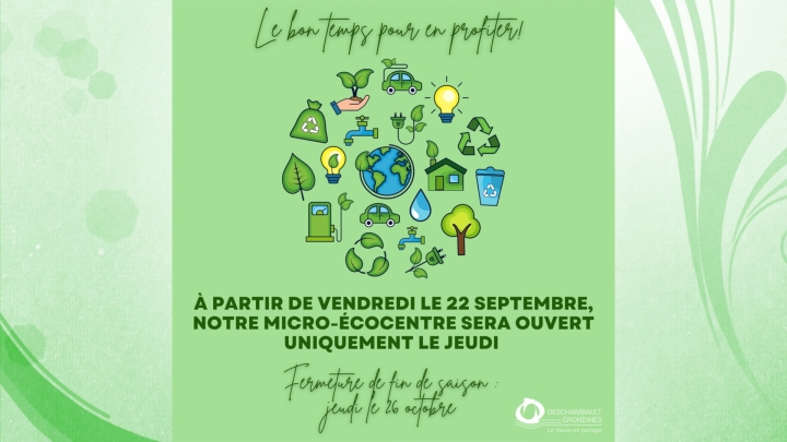 Le micro-écocentre, toujours ouvert les jeudis jusqu'au 26 octobre