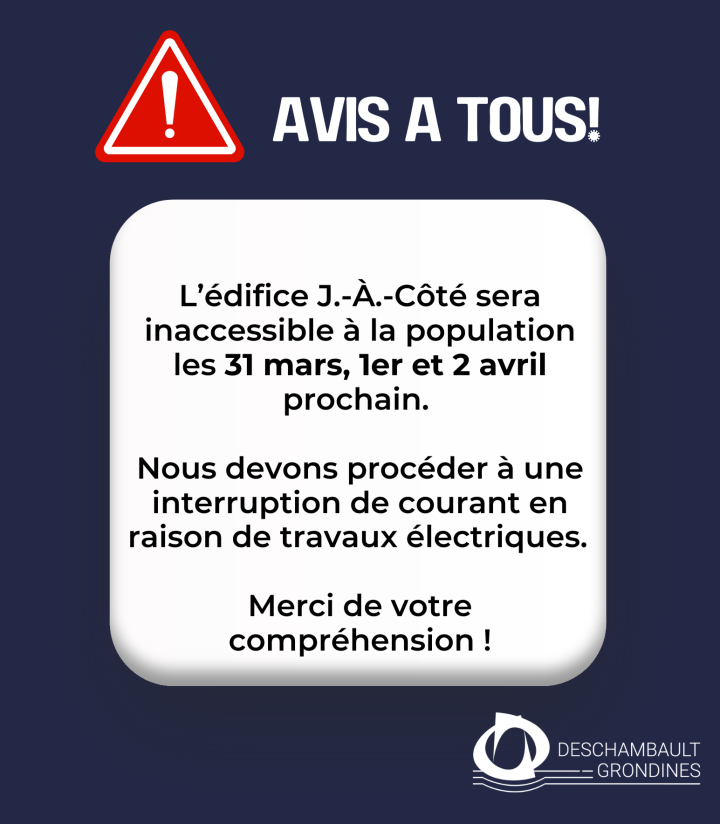 AVIS IMPORTANT - GYMNASE ET MINI-GYM