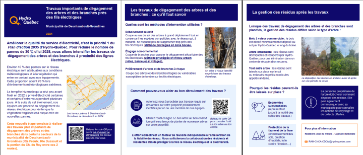 Travaux de maitrise de la végétation par Hydro-Québec