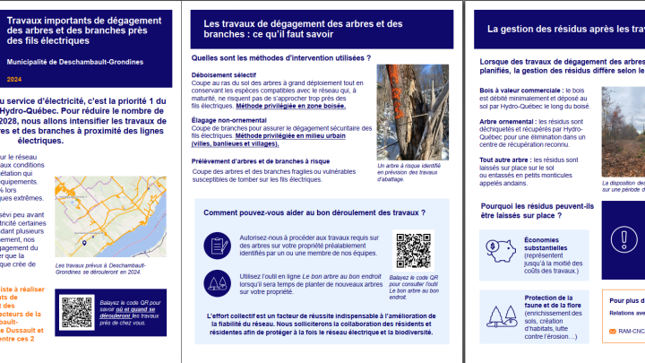 Travaux de maitrise de la végétation par Hydro-Québec